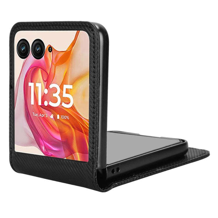 For Motorola Moto Razr 50 Ultra Card Slot PU Leather PC Phone Case(Black)