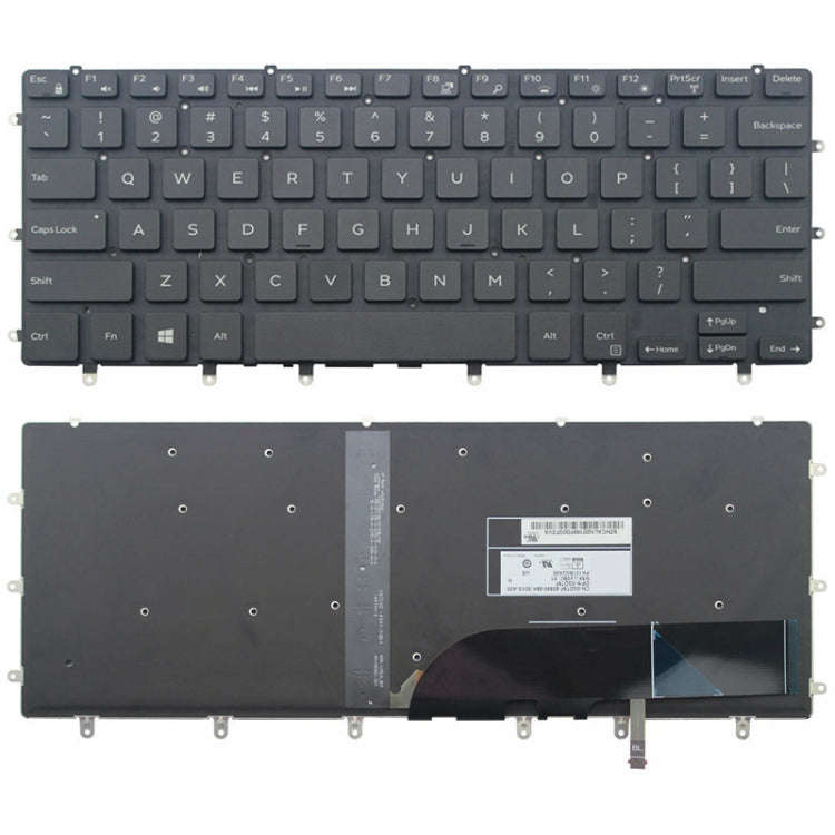 For Dell 5510 M5510 15-7558 7568 XPS 15-9550 US Version Laptop Keyboard(Black)