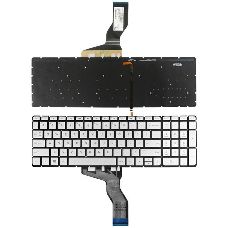 For HP 15-AB / 15-AK US Version Laptop Backlight Keyboard(Silver)