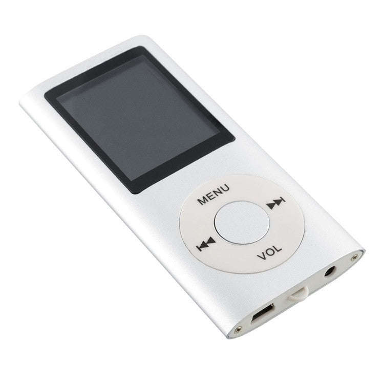 1.8 inch TFT Screen Metal MP4 Player With 8G TF Card+Earphone+Cable(Silver)