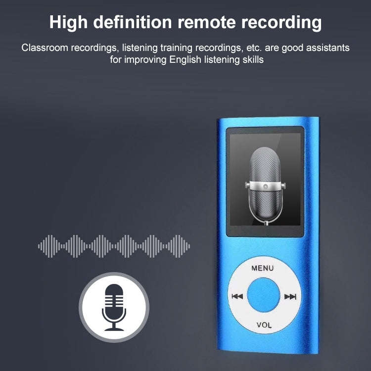 1.8 inch TFT Screen Metal MP4 Player With 8G TF Card+Earphone+Cable(Silver)