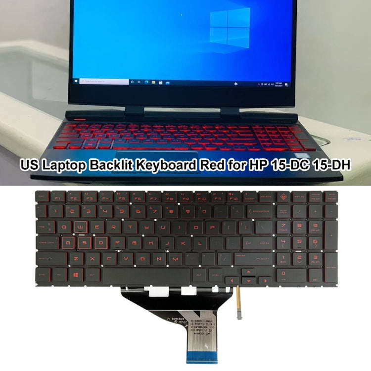 For HP 15-DC / 15-DH Red US Version Laptop Backlight Keyboard