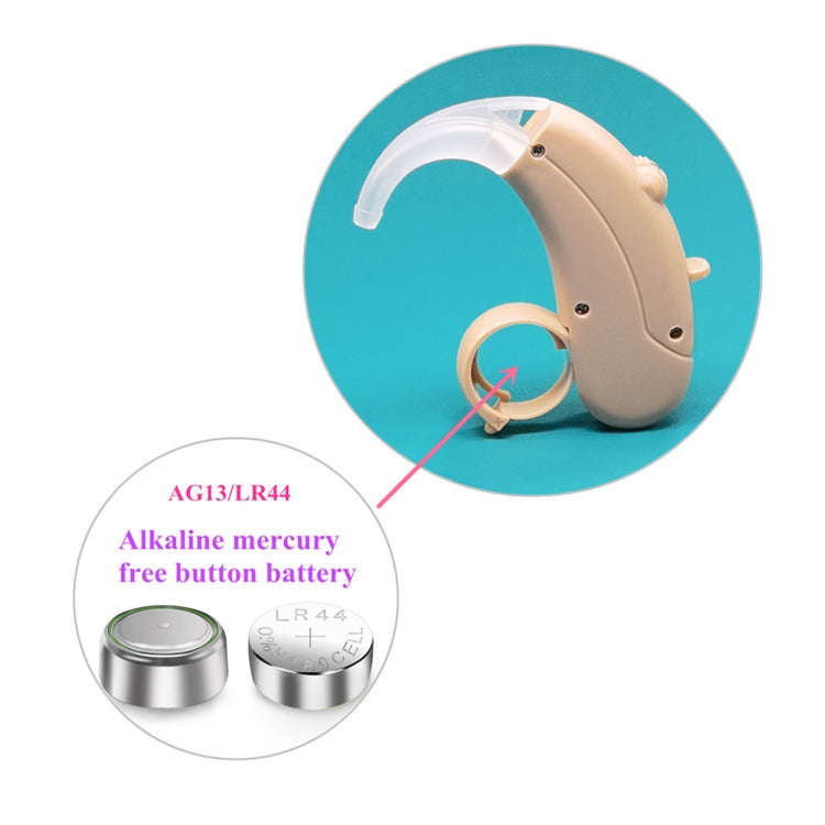 KAIXINWEI B145 DC3.7V Earhook Hearing Aid Sound Amplifier(Khaki)