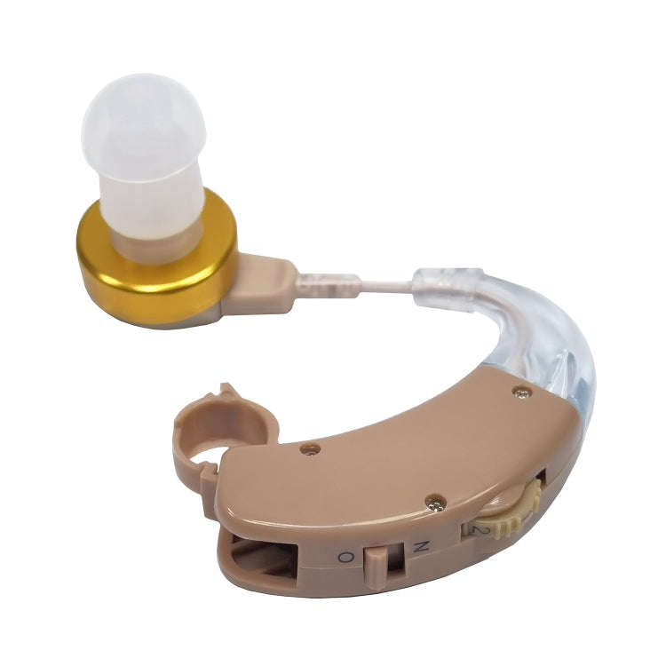 KAIXINWEI F-136 DC1.5V Earhook Hearing Aid Sound Amplifier(Khaki)