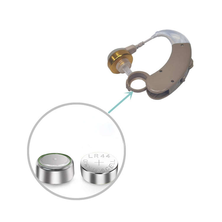 KAIXINWEI F-168 DC1.5V Earhook Hearing Aid Sound Amplifier(Khaki)