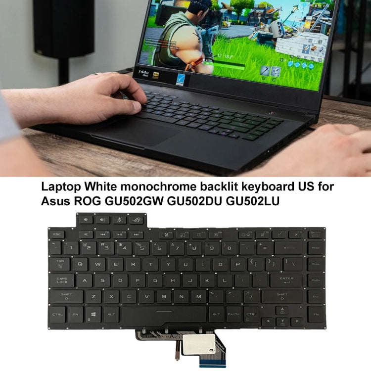 US Version Backlight Laptop Keyboard For Asus ROG GU502G GU502GV GU502GU(White Light)