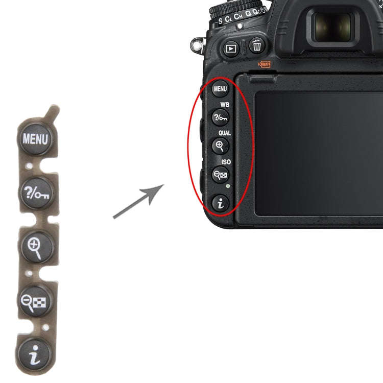 For Nikon D600 Menu Button Cap