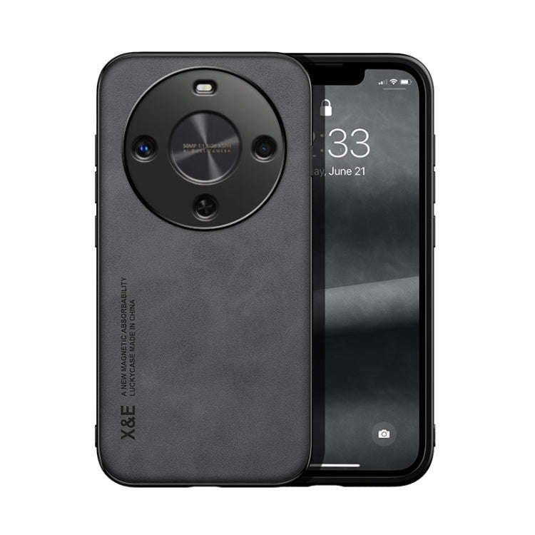 For Huawei Maimang 30 Skin Feel Magnetic Leather Back Phone Case(Dark Grey)