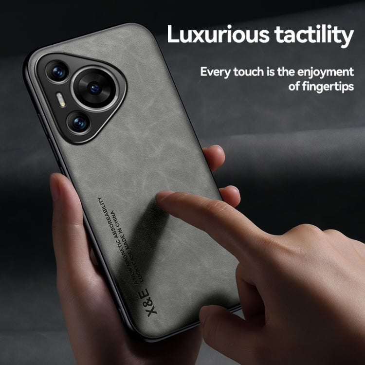 For Huawei Maimang 30 Skin Feel Magnetic Leather Back Phone Case(Blue)