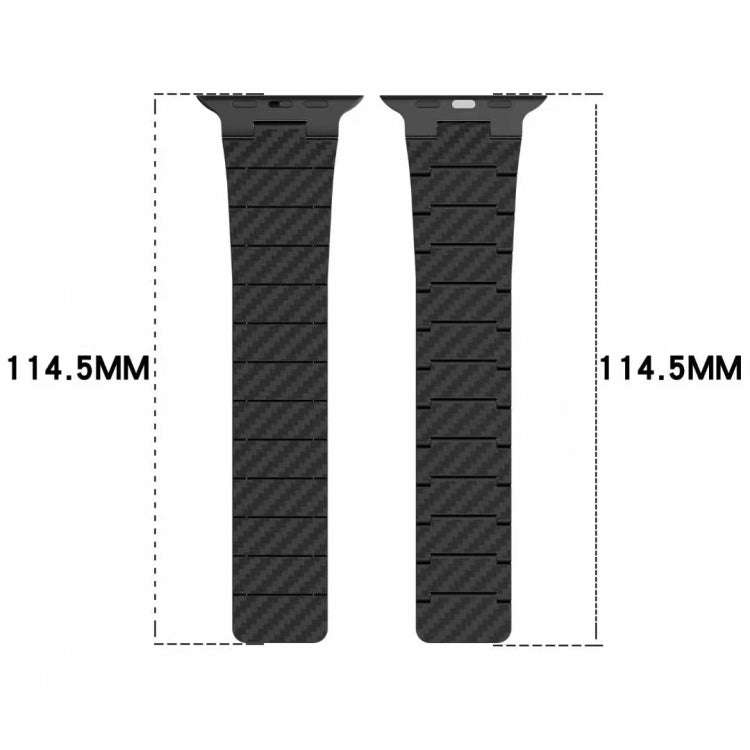 For Apple Watch Series 9 45mm Carbon Fiber Magnetic Loop Watch Band(Midnight Blue)