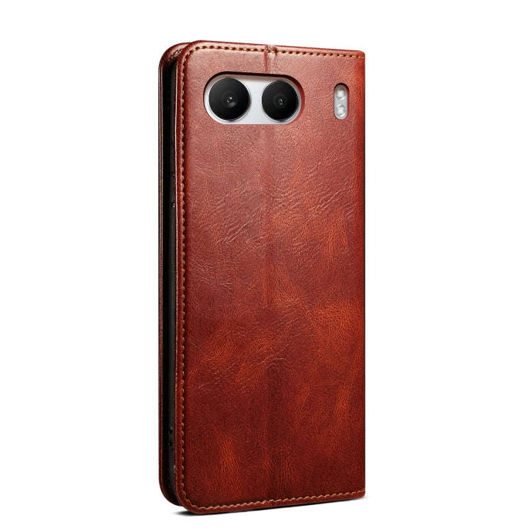 For OnePlus Nord 4 Oil Wax Crazy Horse Texture Leather Phone Case(Brown)