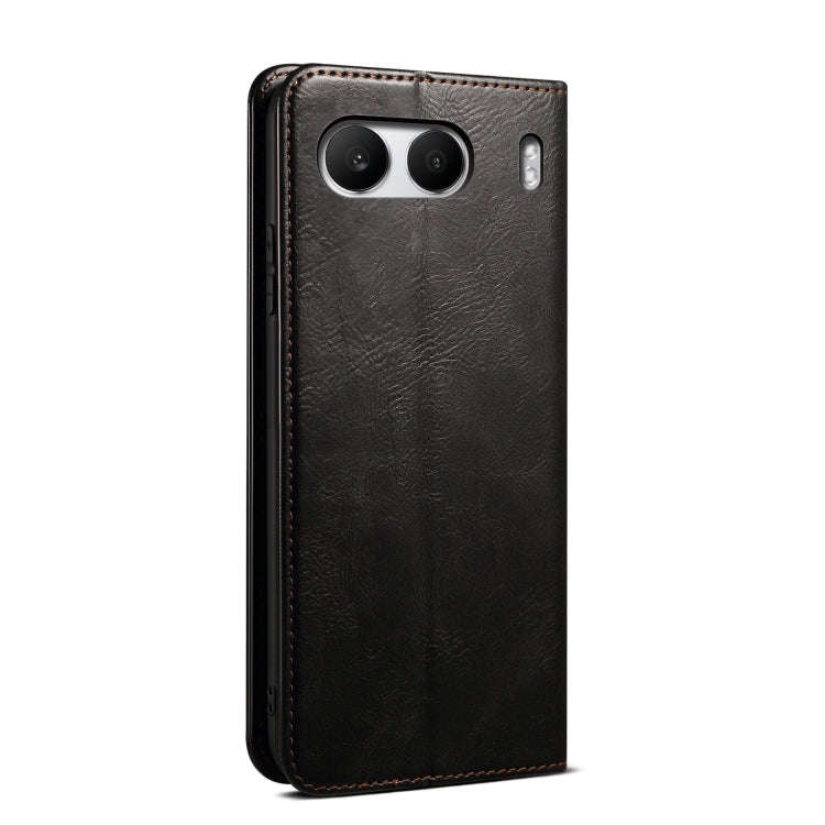 For OnePlus Nord 4 Oil Wax Crazy Horse Texture Leather Phone Case(Black)