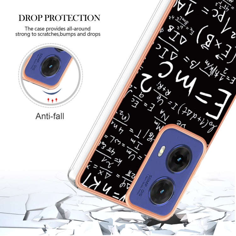 For Motorola Moto G85 Electroplating Marble Dual-side IMD Phone Case(Equation)