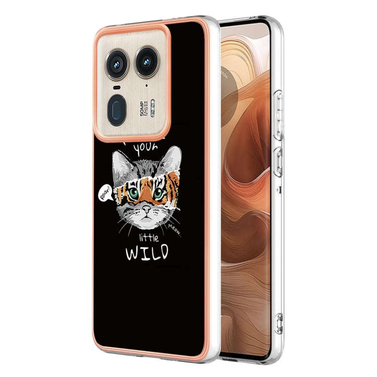 For Motorola Edge 50 Ultra Electroplating Marble Dual-side IMD Phone Case(Natural Growth)