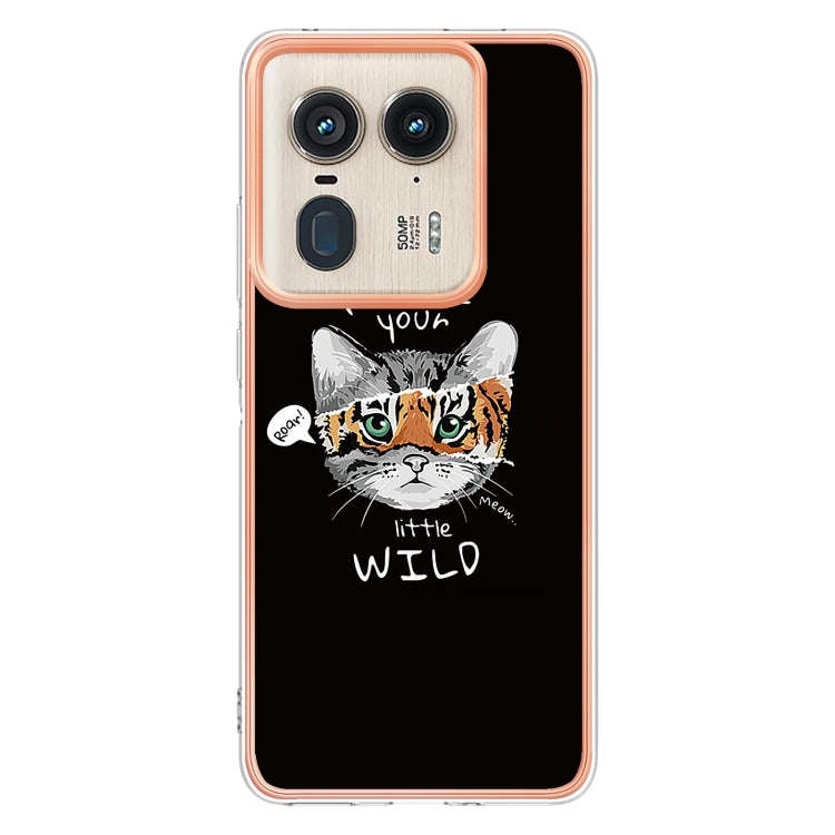 For Motorola Edge 50 Ultra Electroplating Marble Dual-side IMD Phone Case(Natural Growth)