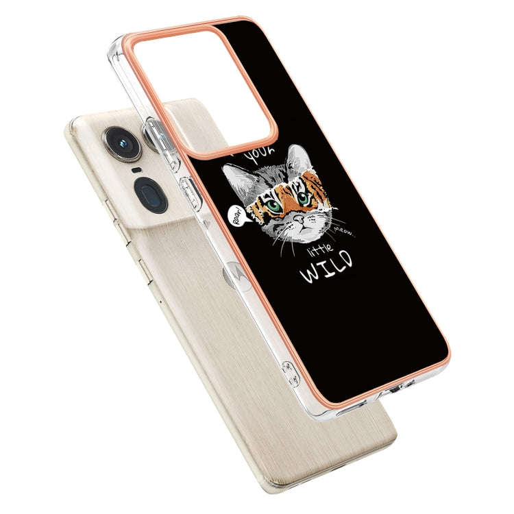 For Motorola Edge 50 Ultra Electroplating Marble Dual-side IMD Phone Case(Natural Growth)