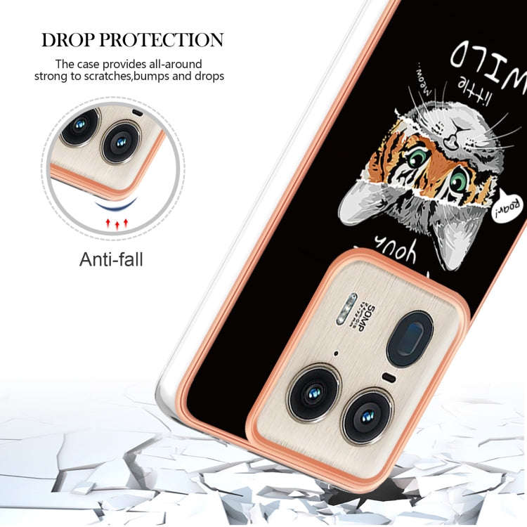 For Motorola Edge 50 Ultra Electroplating Marble Dual-side IMD Phone Case(Natural Growth)