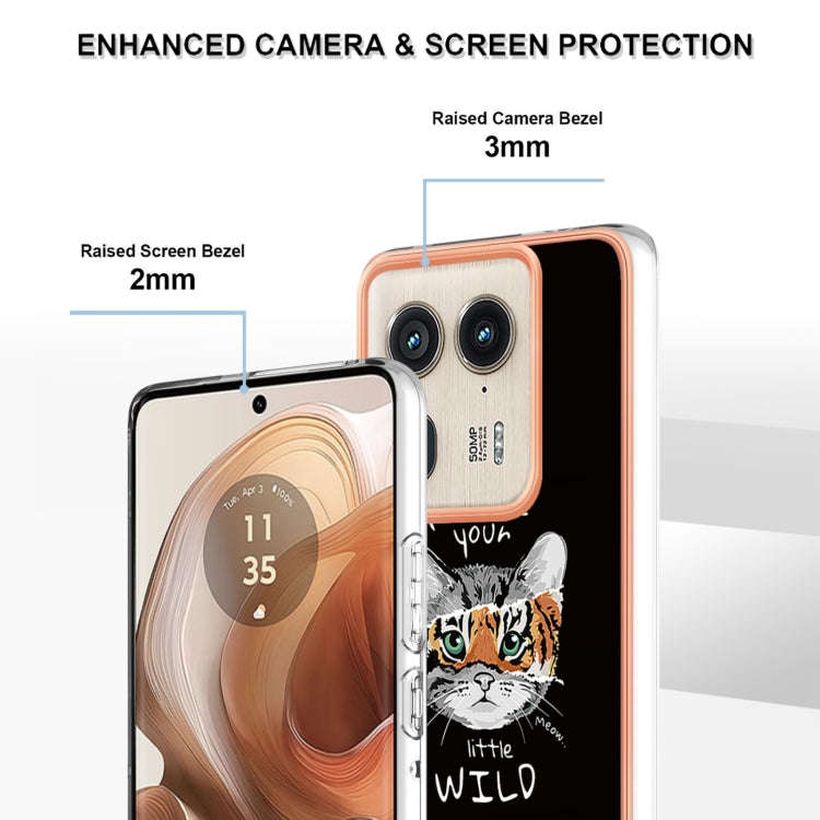 For Motorola Edge 50 Ultra Electroplating Marble Dual-side IMD Phone Case(Natural Growth)
