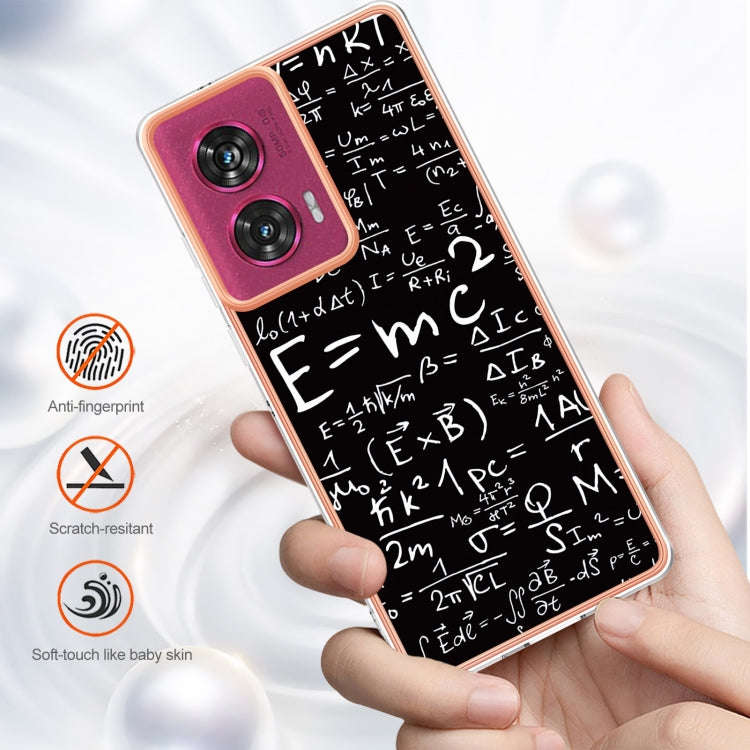 For Motorola Edge 50 Fusion Electroplating Marble Dual-side IMD Phone Case(Equation)