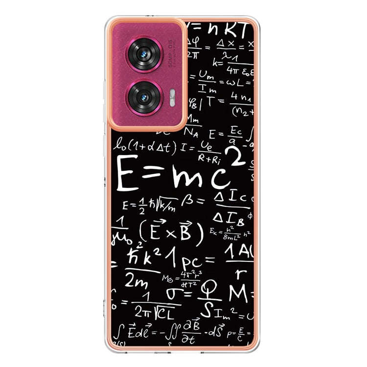 For Motorola Edge 50 Fusion Electroplating Marble Dual-side IMD Phone Case(Equation)