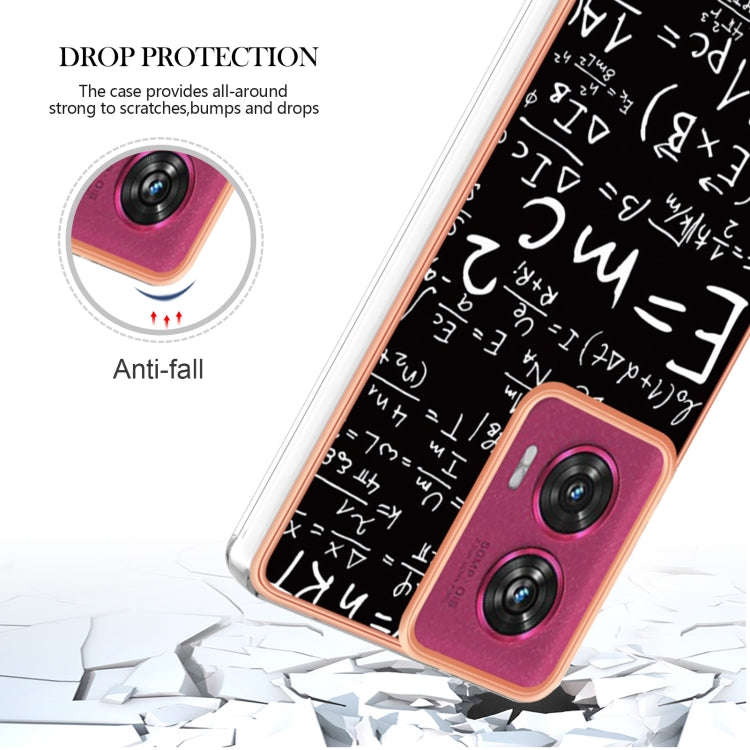 For Motorola Edge 50 Fusion Electroplating Marble Dual-side IMD Phone Case(Equation)