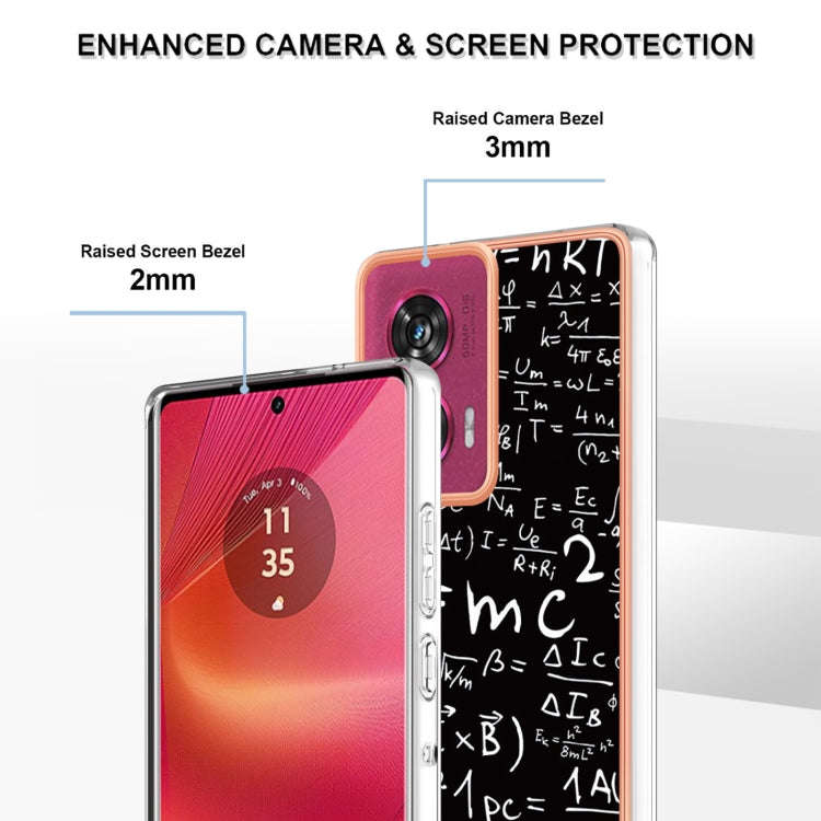 For Motorola Edge 50 Fusion Electroplating Marble Dual-side IMD Phone Case(Equation)