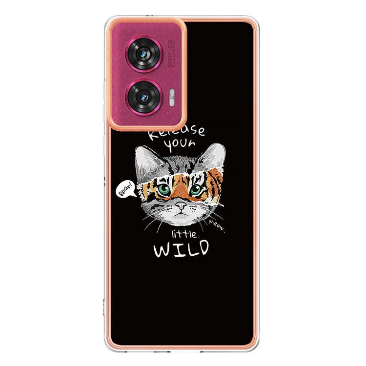 For Motorola Edge 50 Fusion Electroplating Marble Dual-side IMD Phone Case(Natural Growth)