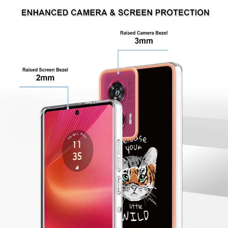 For Motorola Edge 50 Fusion Electroplating Marble Dual-side IMD Phone Case(Natural Growth)