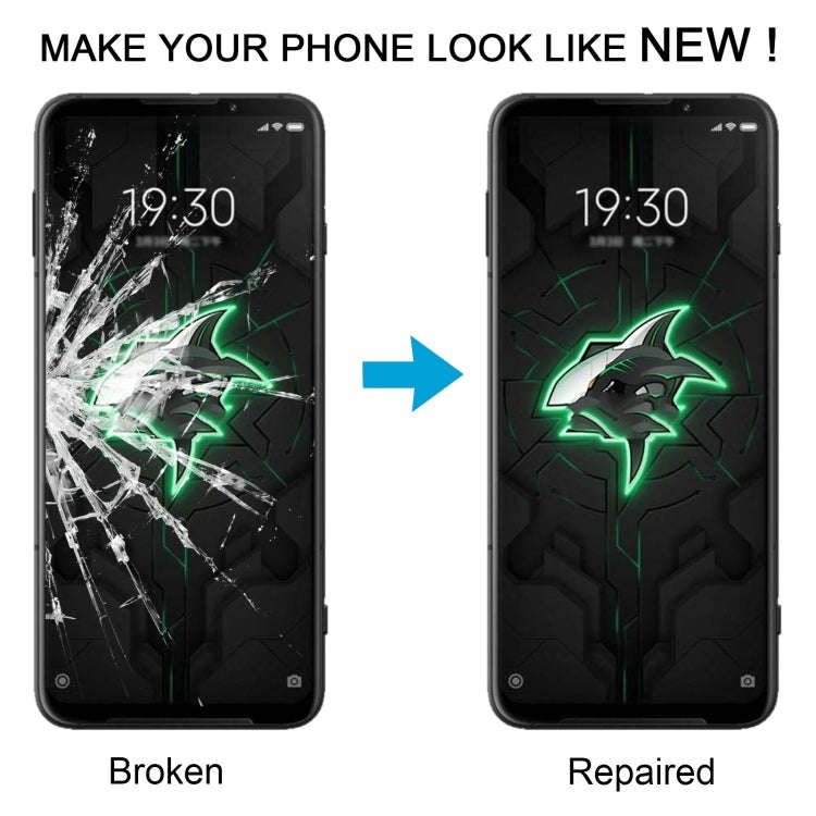 For Xiaomi Black Shark 3 Front Screen Outer Glass Lens with OCA Optically Clear Adhesive