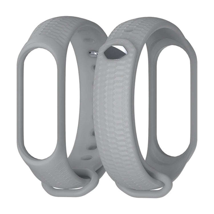 For Xiaomi Mi Band 3 / 4 Mijobs Honeycomb Textured Silicone Watch Band, Aurora Positive Buckle(Si...