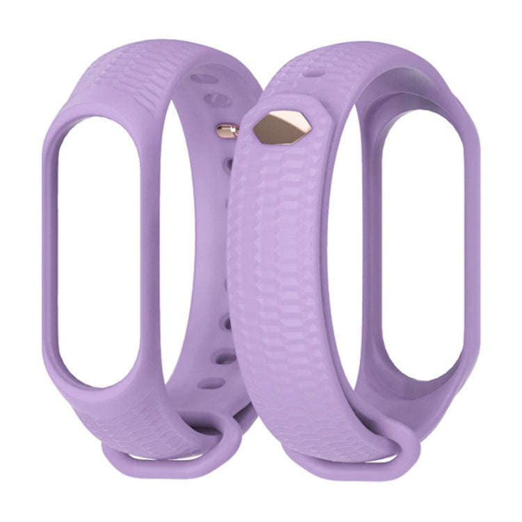 For Xiaomi Mi Band 3 / 4 Mijobs Honeycomb Textured Silicone Watch Band, Aurora Positive Buckle(Ta...