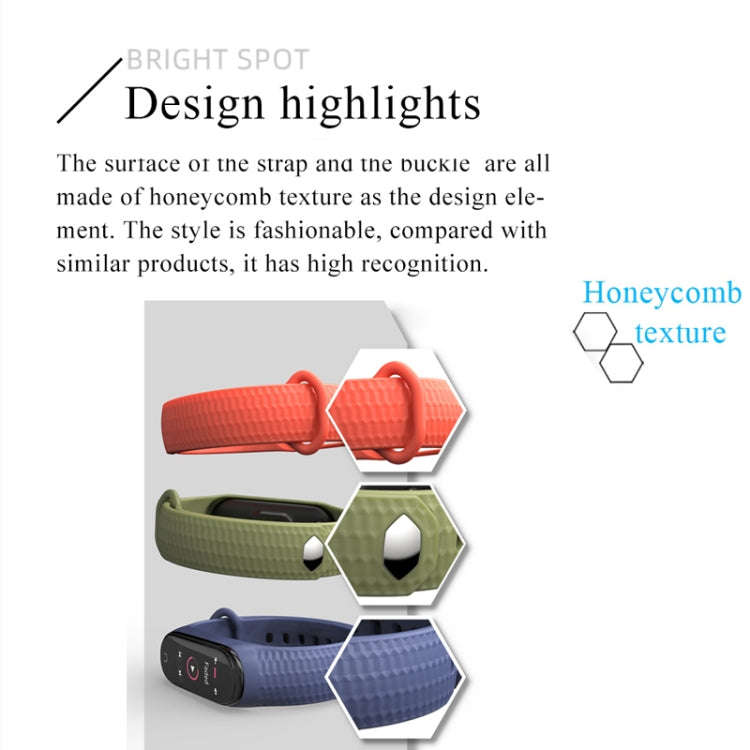 For Xiaomi Mi Band 3 / 4 Mijobs Honeycomb Textured Silicone Watch Band, Aurora Positive Buckle(Lo...