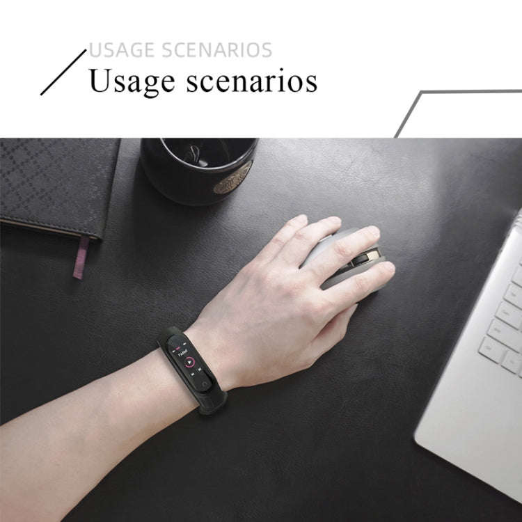 For Xiaomi Mi Band 3 / 4 Mijobs Honeycomb Textured Silicone Watch Band, Aurora Positive Buckle(Lo...