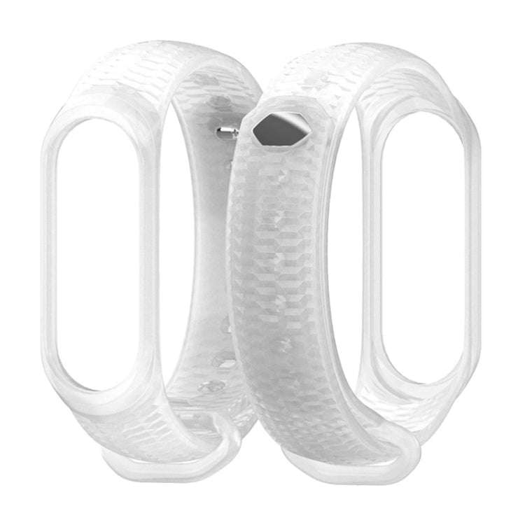 For Xiaomi Mi Band 3 / 4 Mijobs Honeycomb Textured Silicone Watch Band, Aurora Positive Buckle(Tr...