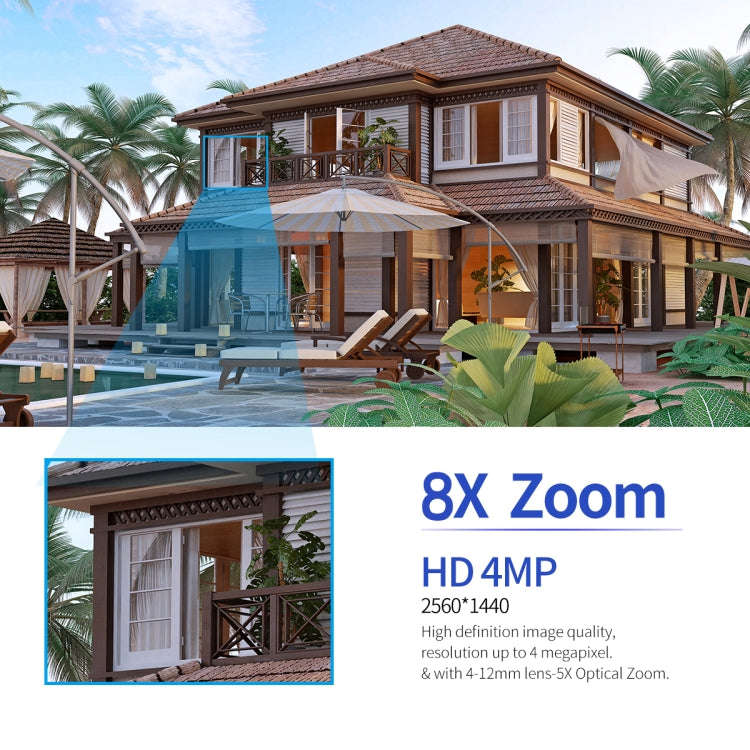 ESCAM G03 2x4MP Dual Lens Zoom 8X Dual Light Source WiFi Camera Support Two-way Voice & Motion De...