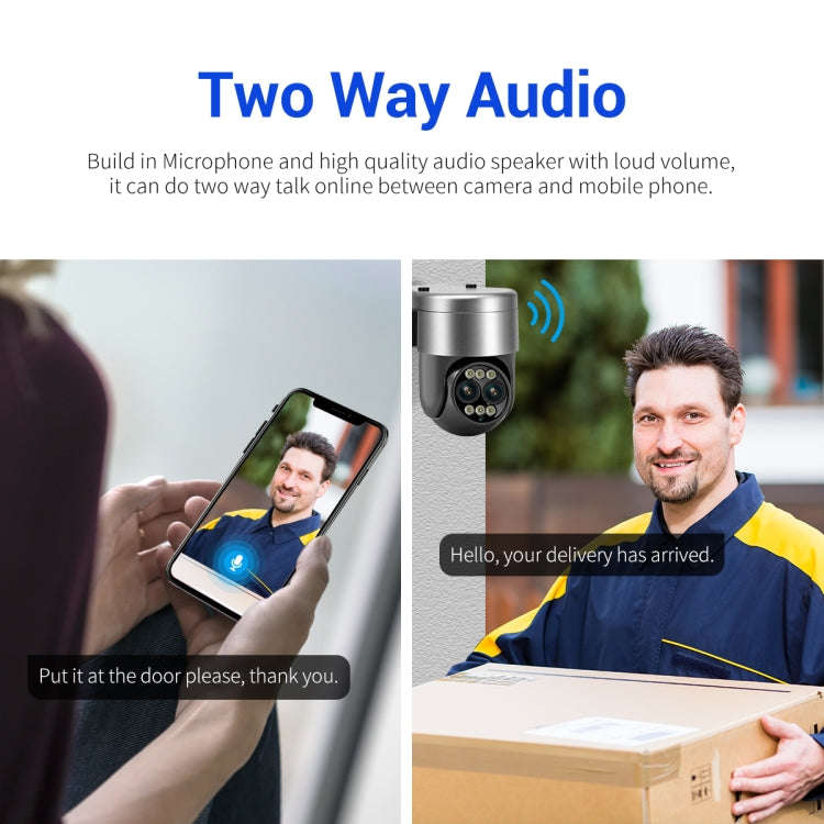 ESCAM G03 2x4MP Dual Lens Zoom 8X Dual Light Source WiFi Camera Support Two-way Voice & Motion De...