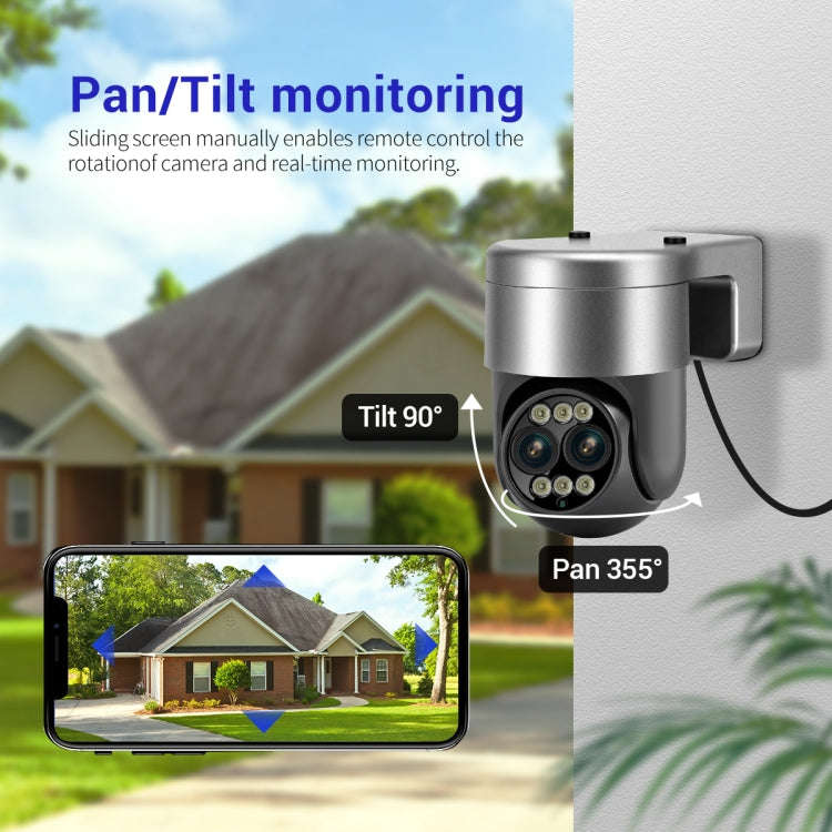 ESCAM G03 2x4MP Dual Lens Zoom 8X Dual Light Source WiFi Camera Support Two-way Voice & Motion De...