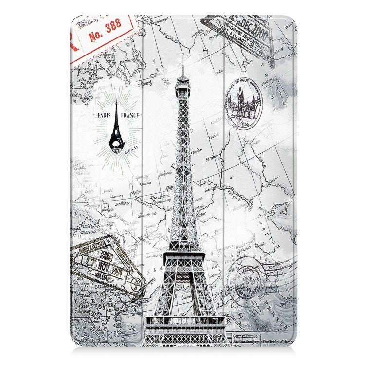 For Huawei MatePad 11.5 2023 Custer Painted 3-Fold Holder Smart Leather Tablet Case(Retro Tower)