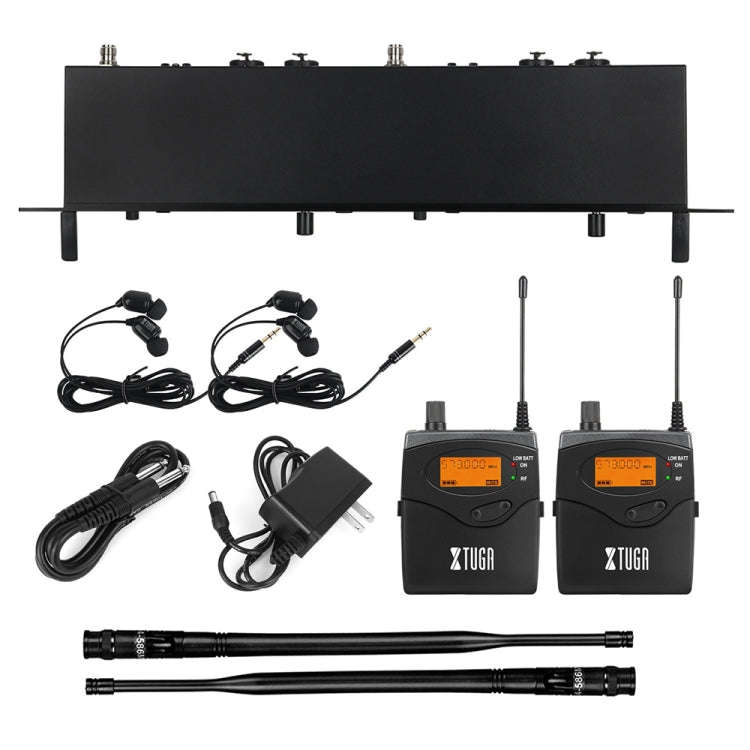 XTUGA RW2080 UHF Wireless Stage Singer In-Ear Monitor System 8 BodyPacks(US Plug)
