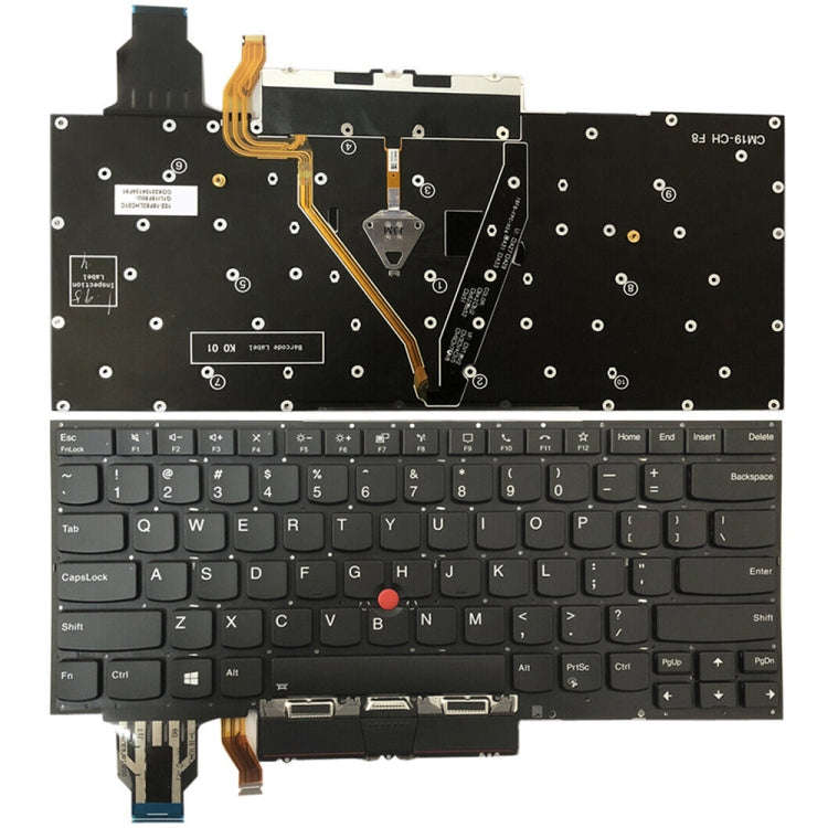 For Lenovo ThinkPad X1 Yoga 5th Gen 20UB US Version Backlight Laptop Keyboard with Touchpad Butto...