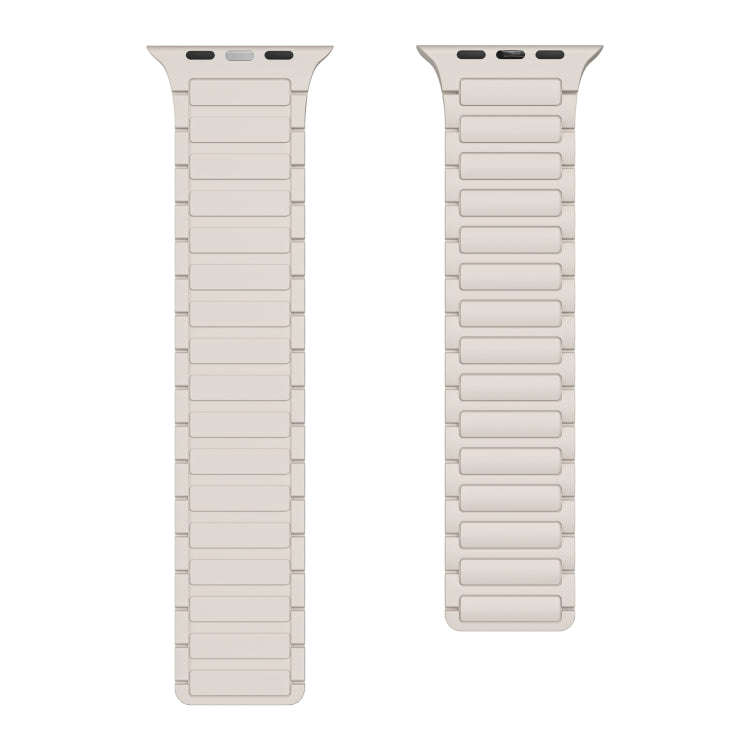 For Apple Watch SE 2023 40mm Magnetic Loop Silicone Watch Band(Starlight)