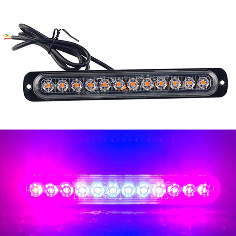 DC12V-24V / 36W Car Truck Emergency Strobe Flash Warning Light 12LEDs Long Ultra-thin Side Lights...