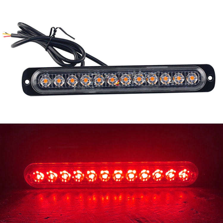 DC12V-24V / 36W Car Truck Emergency Strobe Flash Warning Light 12LEDs Long Ultra-thin Side Lights...
