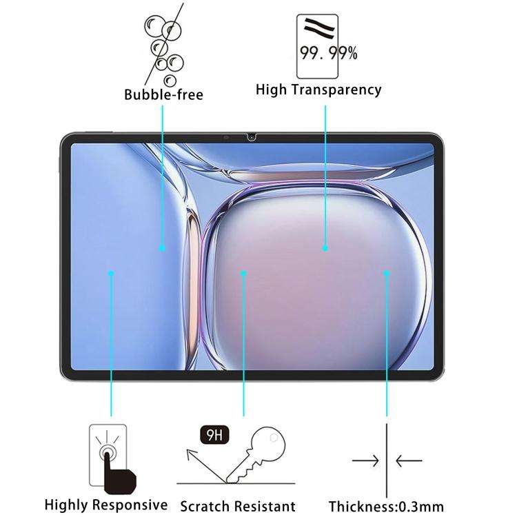 For Blackview MEGA 3 12.1 inch 2pcs 9H 0.3mm Explosion-proof Tempered Glass Film