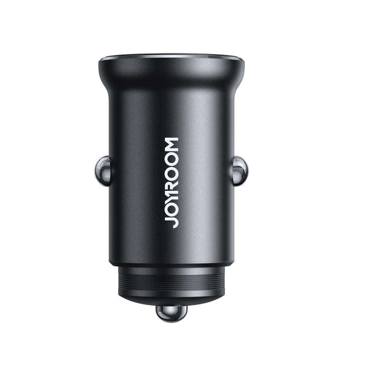 JOYROOM JR-CCN06 30W Dual PD Type-C Mini Metal Car Charger(Black)