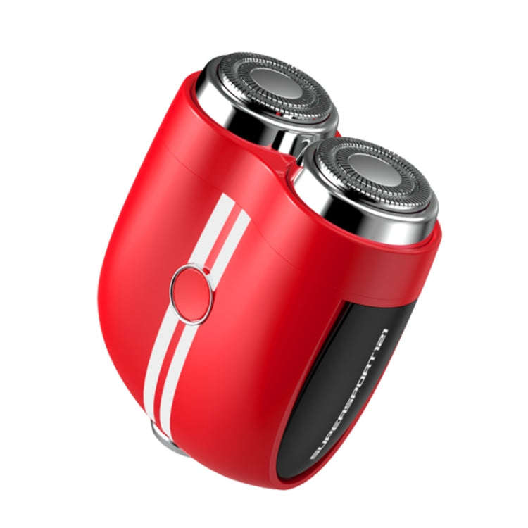 Portable Wet and Dry Double Shaving IPX7 Waterproof Electric Shaver(Red)