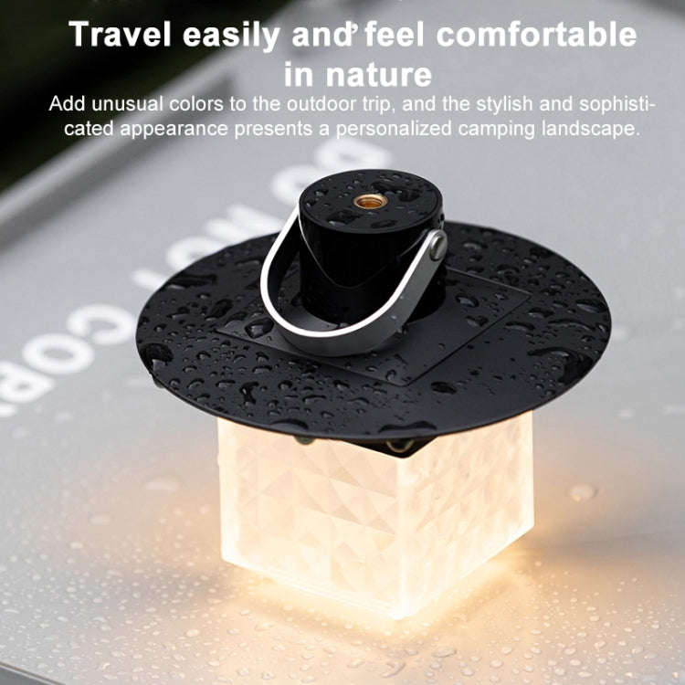 Outdoor Portable LED Camping Light Rechargeable Emergency Light(Black)