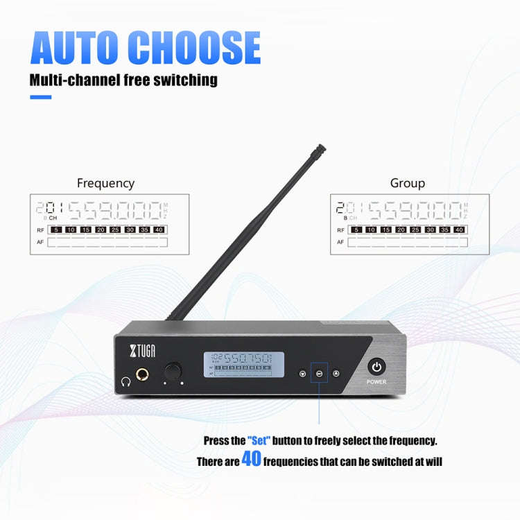 XTUGA  IEM1100 Professional Wireless In Ear Monitor System 5 BodyPacks(AU Plug)