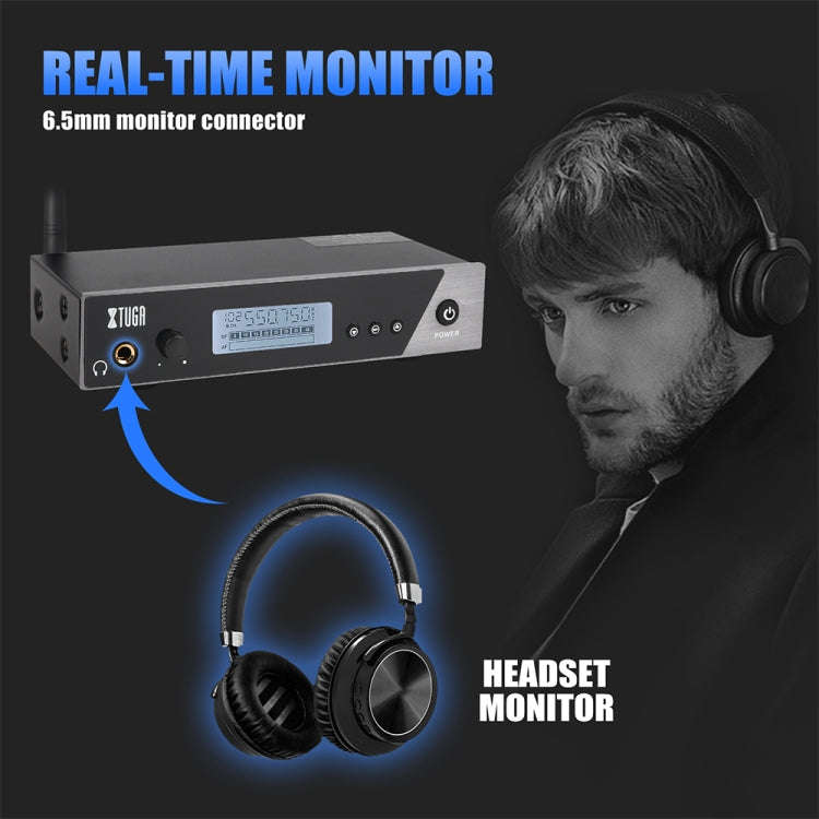 XTUGA  IEM1100 Professional Wireless In Ear Monitor System 5 BodyPacks(US Plug)