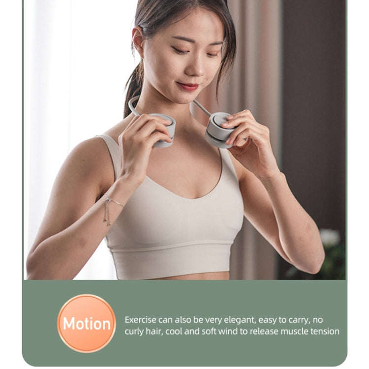 DQ209 Portable Hanging Neck Mute Aroma Diffuser Small Fan(Apricot)